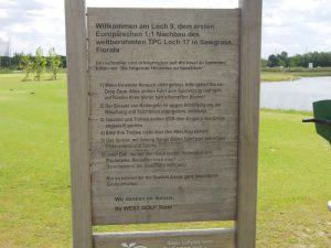 Hinweis an Loch 9